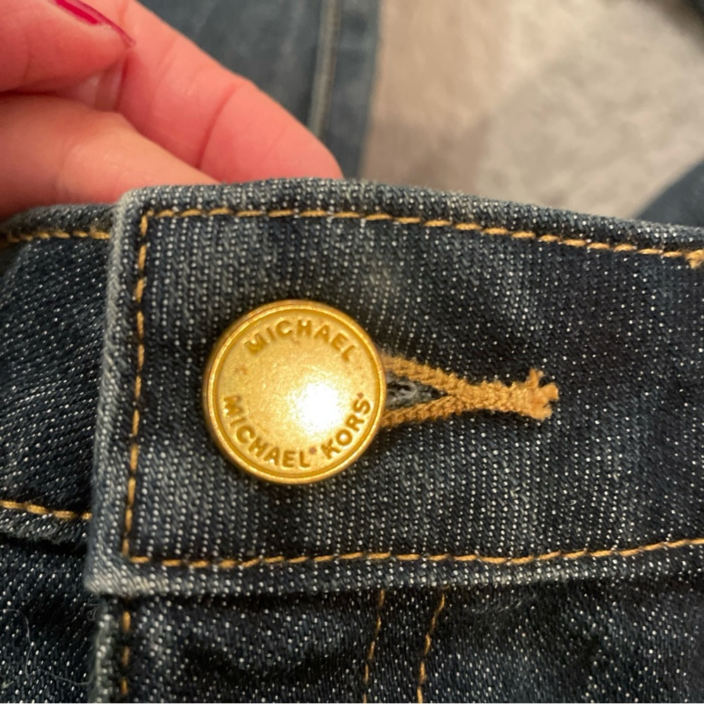 EUC Michael Kors Jeans Womens Dark Blue Izzy Skinny Jeans Size 6P Designer - Picture 6 of 9